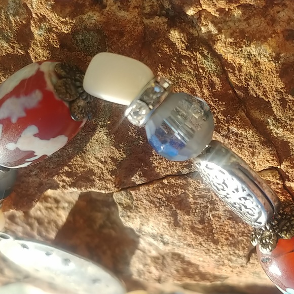 Silver & Beaded Bracelet - Picture 6 of 6